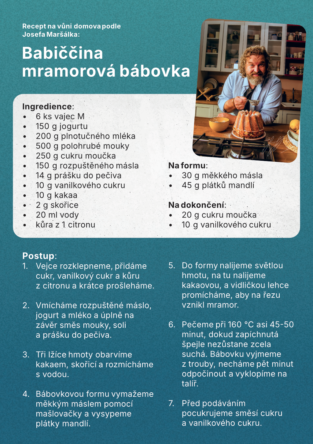 Recept na mramorovou bábovku